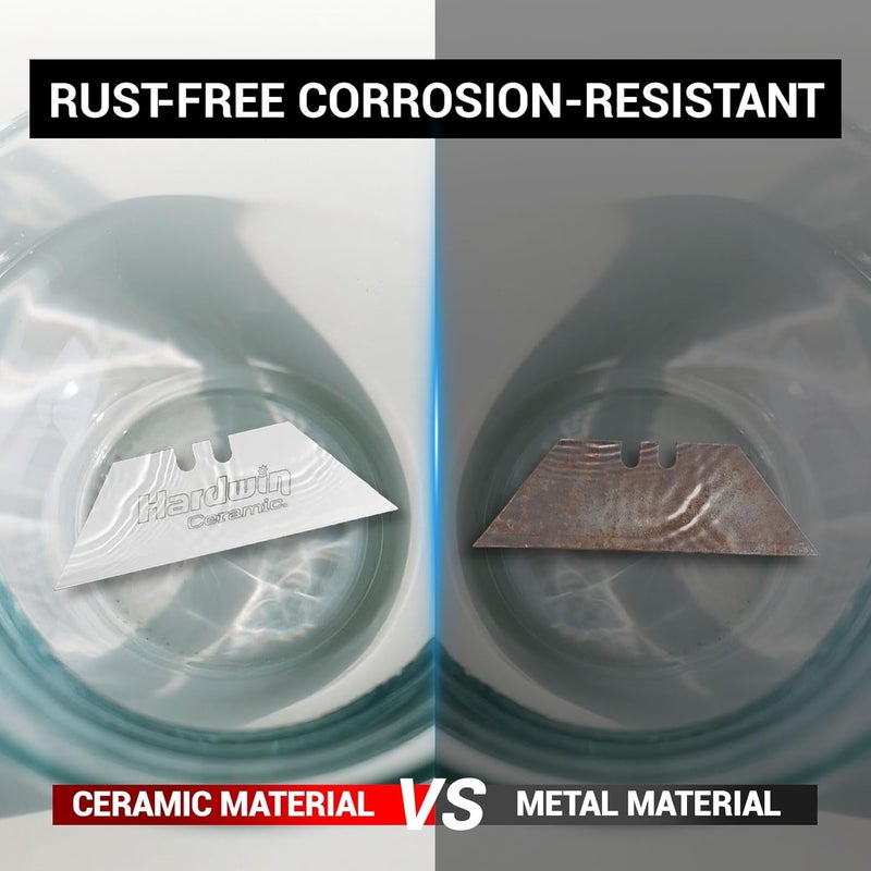 HARDWIN Premium Zirconia Ceramic Utility Knife Blades - 5Pack Replacement Blades, Rustproof & Long-Lasting for Craft Projects, Precision Box Cutting & Universal Utility Knives - Image 5